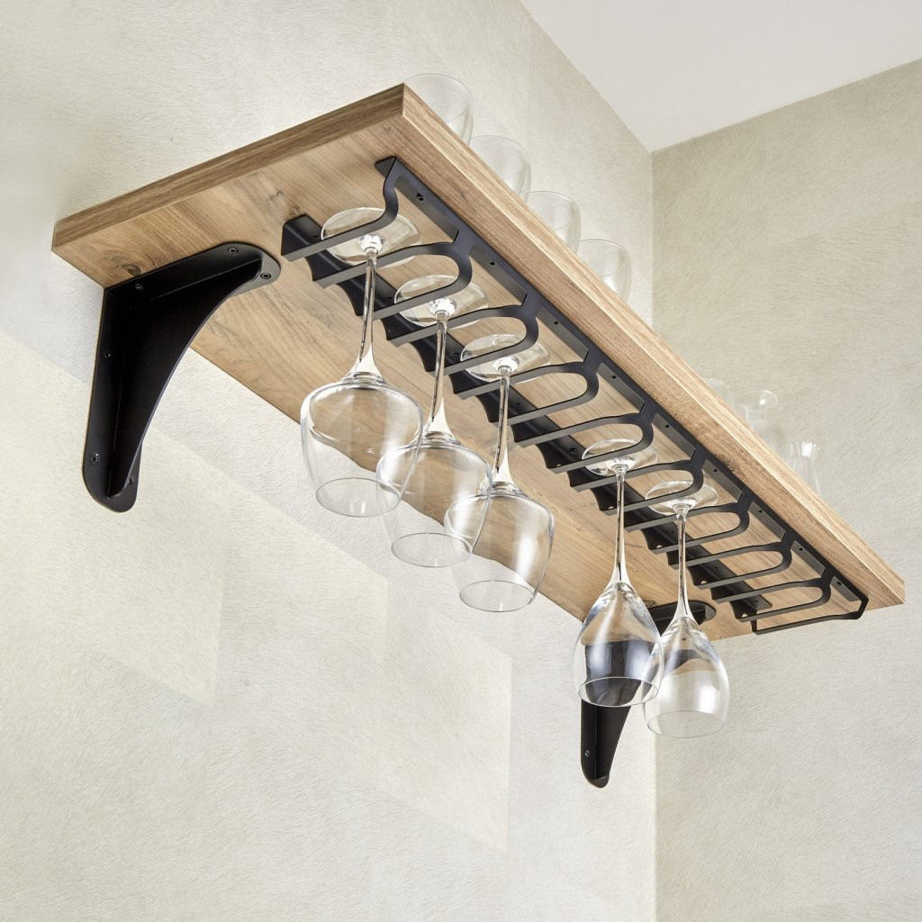 2 3 4 5 Rangée Porte Verre à Vin Suspendu Pour Bar Cuisine,Supports à